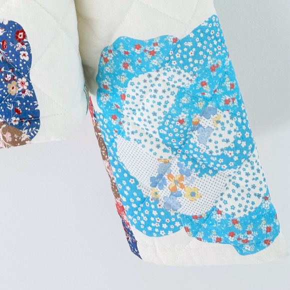 NWT! Chic Lightweight Cropped Quilted Linen Blended Jacket - Picture 5 of 11